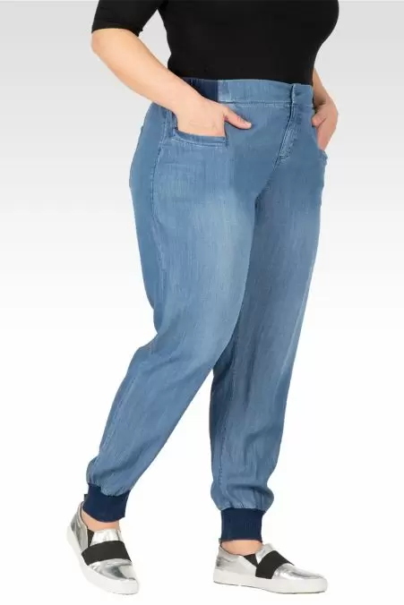 Classic Rayon Elastic High Waist Jogger Pants Women Jeans Casual Denim  Pantalones Thin Ankle-Length Trousers Streetwear Vaqueros - AliExpress