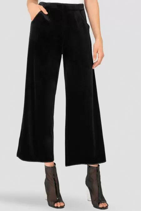 Velvet cropped new arrivals trousers