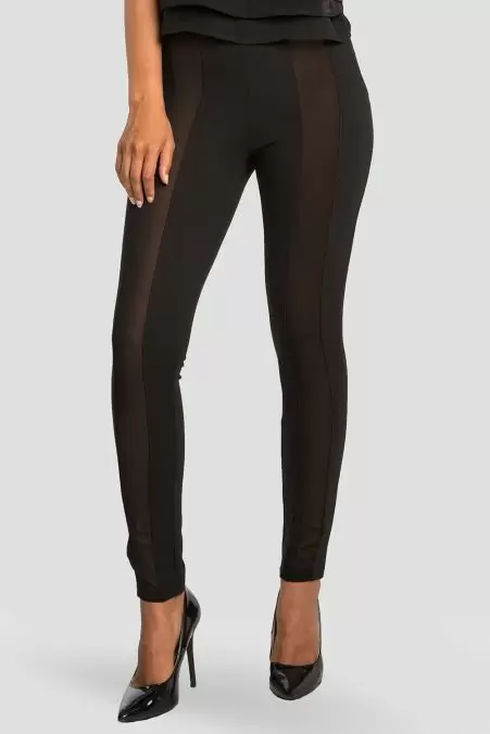 Sheer Black Fleece Lined Thermal Tights | Dressed in Lucy