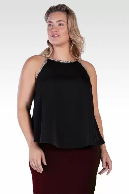 Plus size gold tank top hot sale