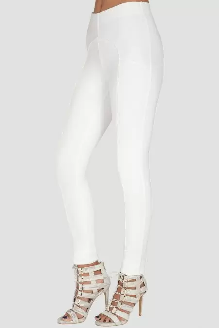 Assets by Spanx Women's Denim Skinny Leggings - White 1X