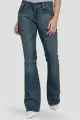 Clarice Stretch Woven Blue Bone Midrise Bootcut Jeans