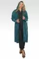 Standards & Practices Plus Size Women's Forest Green Denim Tencel Hooded Long Anorak Jacket-1