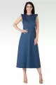 Verona Women's Ruffle Sleeveless A-Line Midi Dress