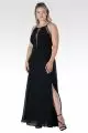 Amara Women's Plus Size Black Lace Detailed Sleeveless Maxi Dress