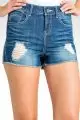 Women Ripped & Frayed High Rise Shorts