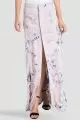 Women's Pink & Blue Tie Dyed Front Slit Maxi Skirt