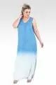 Plus Size Blue Ombre Maxi Dress