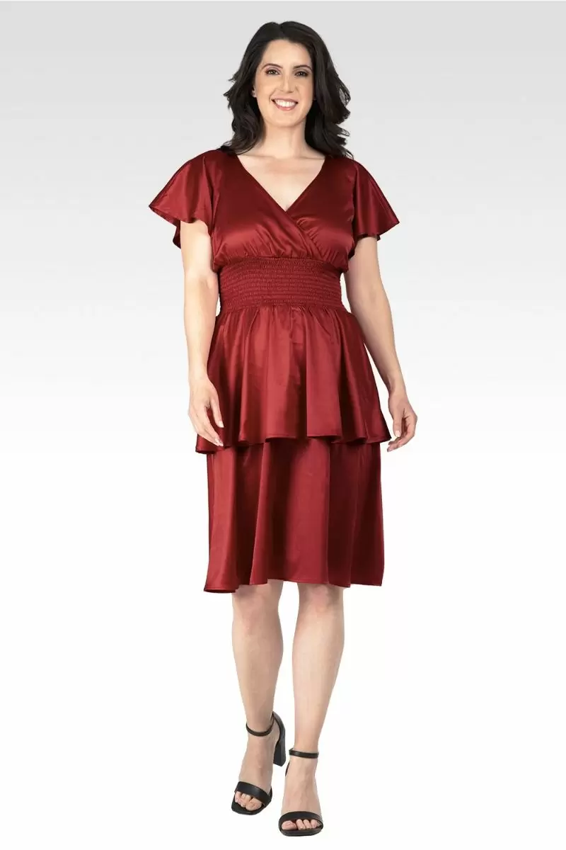 Rouge Women's Iconic Satin Midi Dress