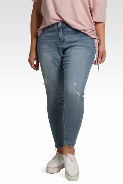 Isabel Women's Plus Slight Ripped Skinny Jeans