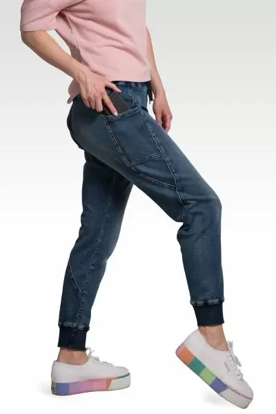 Candice Women's Knit Skinny Utility Pocket Jogger Pant