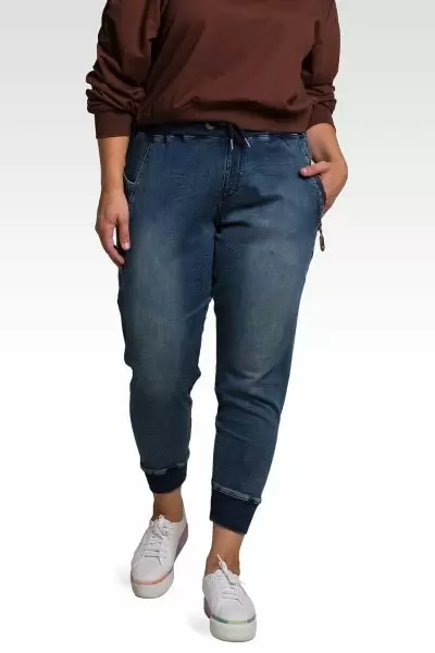 Candice Women's Plus Size Knit Skinny Utility Pocket Jogger Pant