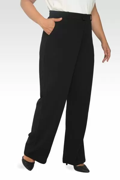 Standards & Practices Francine Charcoal Gray Hollywood Waist Cropped  Button-Up Carrot Trouser Pants