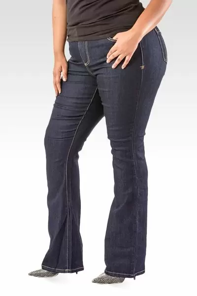 S&P Plus Size Olivia Basic 5-Pocket Style Slim Boot Jean
