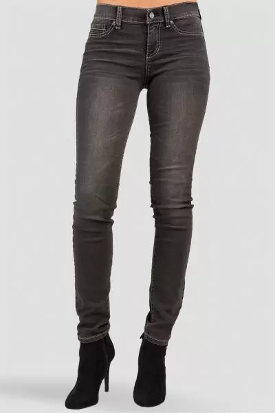 Dash  Coal Black Faux Front Skinny Jeans