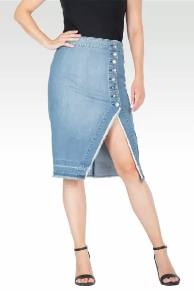 Alanis Women's Raw Edge Slit Skirt